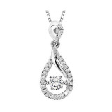 Gems One 10KT White Gold & Diamond Rhythm Of Love Neckwear Pendant  - 1/6 ctw - ROL1197-1WC photo