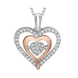 Gems One 10KT Pink Gold & Diamond Rhythm Of Love Neckwear Pendant  - 1/5 ctw - ROL1058-1PSSSC photo