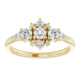 14K Yellow 1/2 CTW Diamond Stackable Ring - 124049605P photo 3