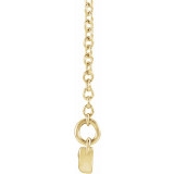 14K Yellow Leaf Bar 16-18 Necklace - 86727601P photo 2
