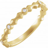 14K Yellow .07 CTW Diamond Anniversary Band with Bead Blast Finish - 123950601P photo