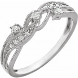 14K White 1/10 CTW Diamond Anniversary Band - 652387100P photo