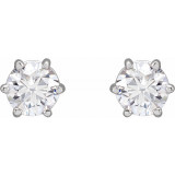 14K White 4.5 mm I1 3/4 CTW Diamond 6-Prong Wire Basket Earrings - 292366016P photo 2