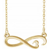 14K Yellow Infinity-Inspired Heart 16-18 Necklace - 86673601P photo