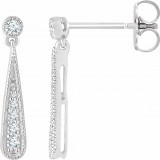 14K White 1/6 CTW Diamond Teardrop Earrings - 65273160002P photo