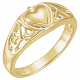 14K Yellow Heart Ring - R650966586P photo