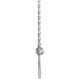 14K White Double Heart 17 Necklace - 863861001P photo 2