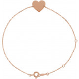 14K Rose Heart 7-8 Bracelet - BRC7821002P photo