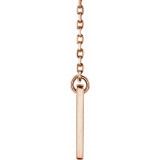 14K Rose Pierced Cross Bar 16-18 Necklace - 86531605P photo 2