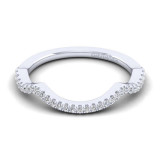 Gabriel & Co. 14k White Gold Contemporary Curved Wedding Band - WB14295W44JJ photo