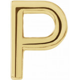 14K Yellow Single Initial P Earring - 86800192P photo