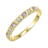 Gems One 10Kt Yellow Gold Diamond (1/12Ctw) & Syn Alexandrite (1/8 Ctw) Ring - FR1261-1YD photo