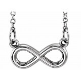 14K White Tiny Poshu00ae Infinity-Inspired 16-18 Necklace - 857951002P photo