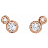 14K Rose 1/5 CTW Diamond Earrings - 868886055P photo 2